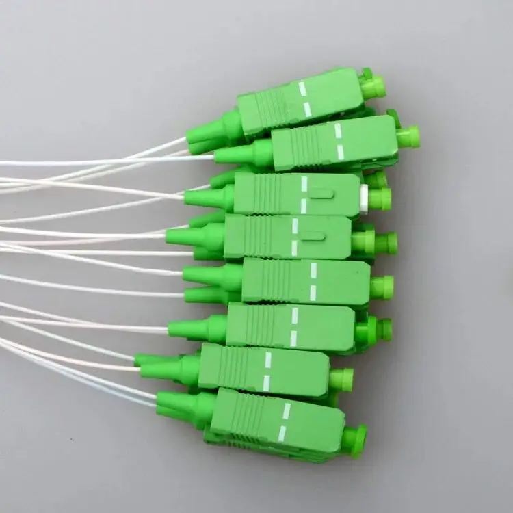 0,9 мм стальной трубчатый волоконно-оптический разветвитель plc 1x8 SC/APC Mini Blockless 1*8 SC/APC разъем