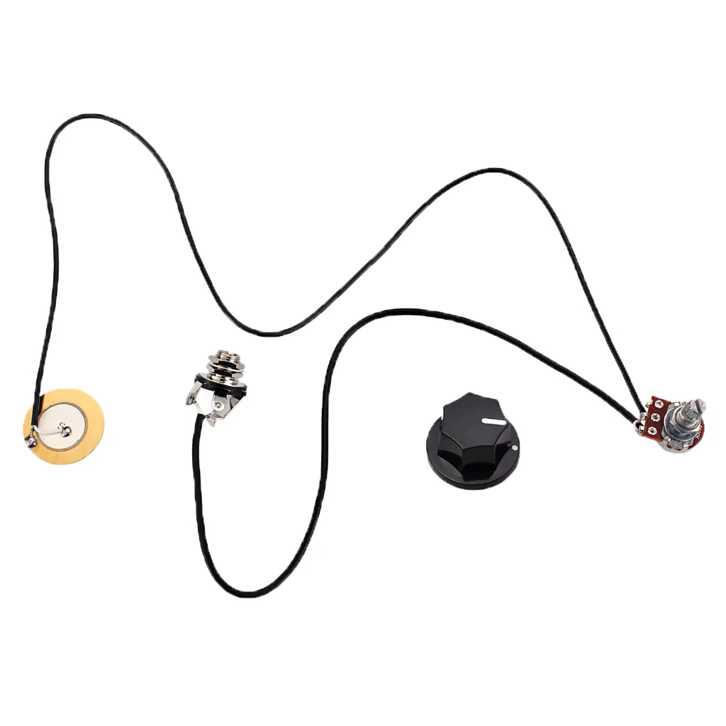 6.35mm Piezo Prewired Pickup Transducer Amp For Acoustic Guitar Violin