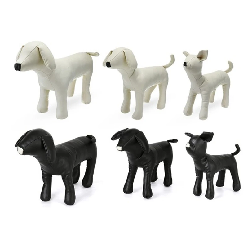 Кожаные манекены для одежды для собак, стоячие модели собак, игрушки для домашних животных, демонстрационный манекен для магазина, Белый M