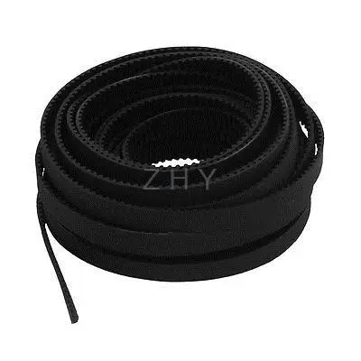 

2GT 6mm Wide 2mm Pitch Open Loop Rubber Timing Belt Black 5M for 3D Printer