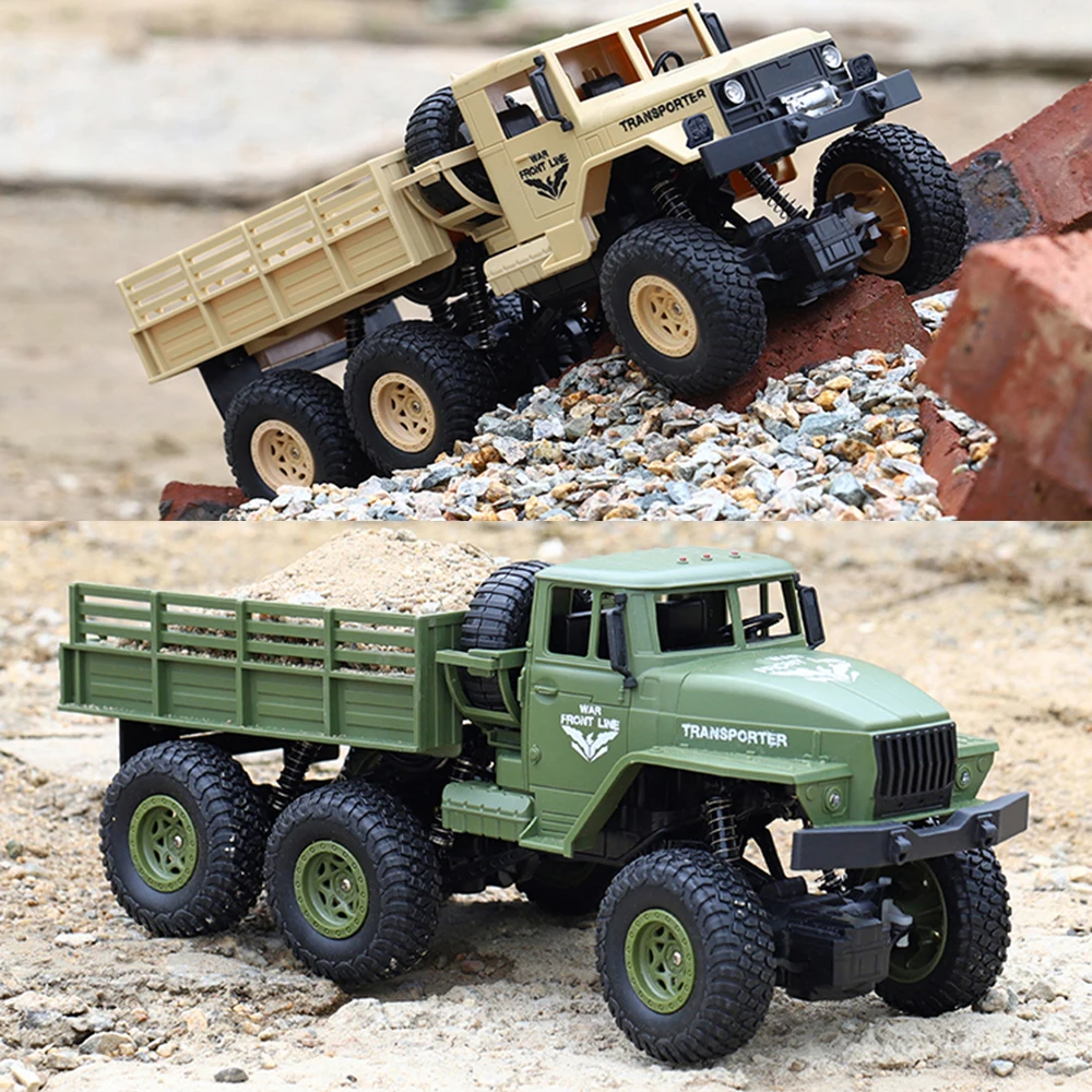 RC автомобиль 10 км/ч 6WD Регулируемая скорость внедорожный военный 1:18 грузовик
