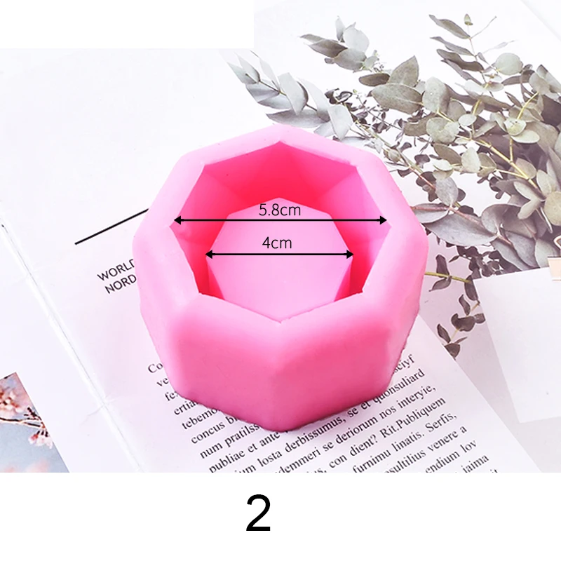 candle mold DIY силиконовые формы для цветочного горшка в форме ромба для подсвечника для изготовления суккулентных горшки для растений формы для горшка для бетона - Цвет: candle mold
