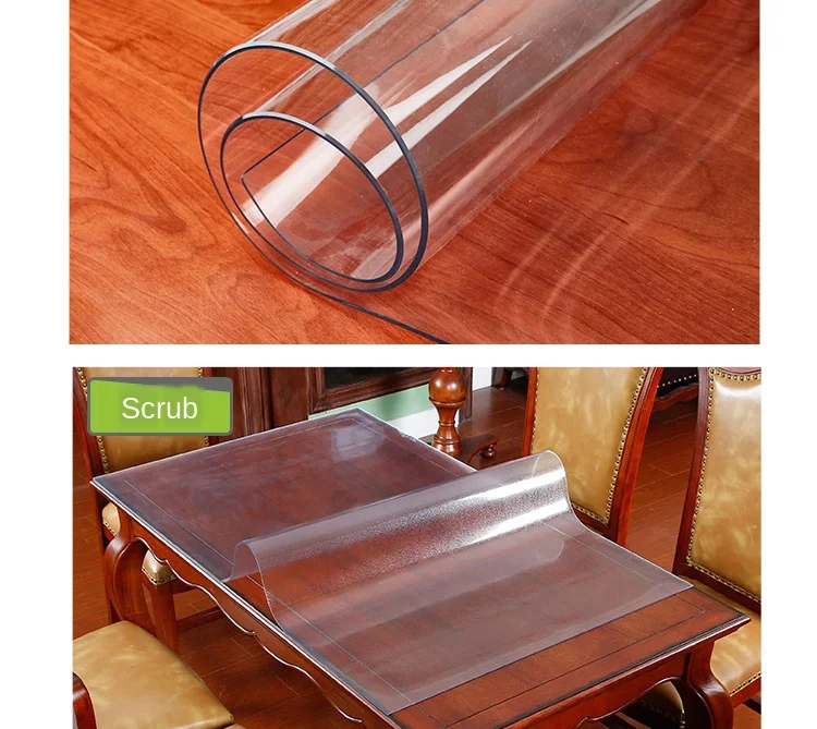 DASIAUTOEM Nappe Transparente Rectangulaire, Nappe PVC Polyvinylchloride 0.13mm Pour D'extérieur Jardin Et Intérieur Imperméable Et Lavable Taille