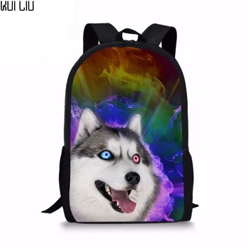 

Customized Kids Backpack 3D Husky Bulldog Printing Backpacks Bags Girls Flaming Animal Children School Bag Rucksack Mochila 2020