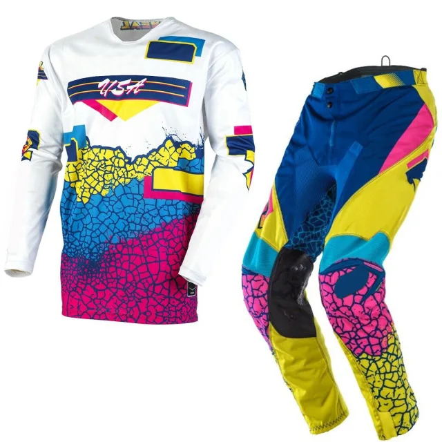 Новинка MX Racing Mayhem-Lite Crank Jersey Pant MX Мотокросс Dirt ATV Offroad gear Combo H - Цвет: 1