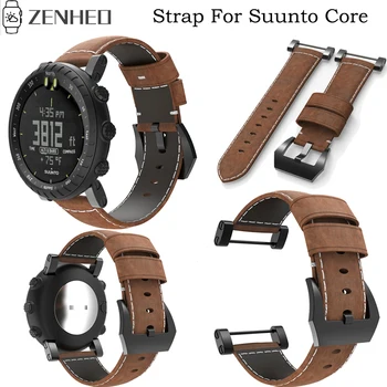 

Genuine Leather Strap Replacement Bracelet Watchband Accessories Watch Strap For Suunto Core Watch Band