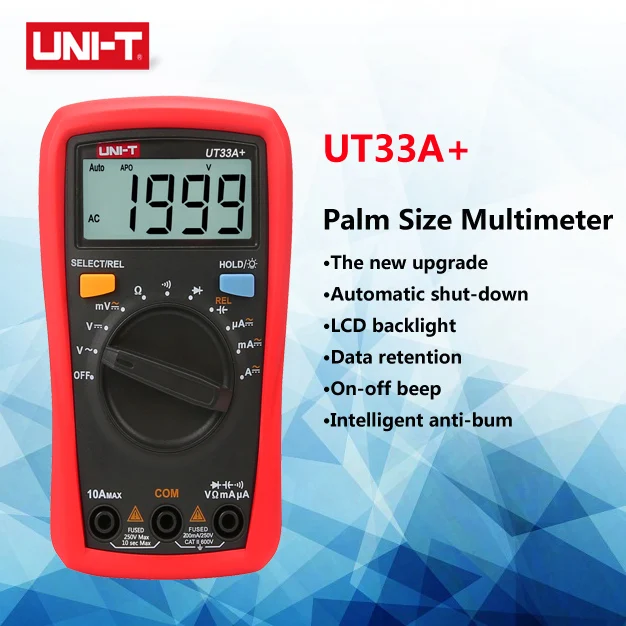 Цифровой мультиметр UNI-T UT33 + измеритель емкости и сопротивления диодов Зуммер