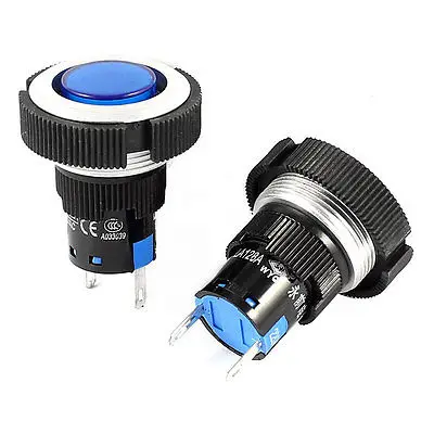 

2pcs AC 220V 2 Terminals Industrial Blue Signal Indicator Light Lamp