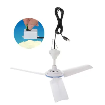 

DC 5V USB Ceiling Fan Air Cooler Portable USB Fans for Bed Camping Outdoor Mini Hanging Camper Tents Hanger Fan