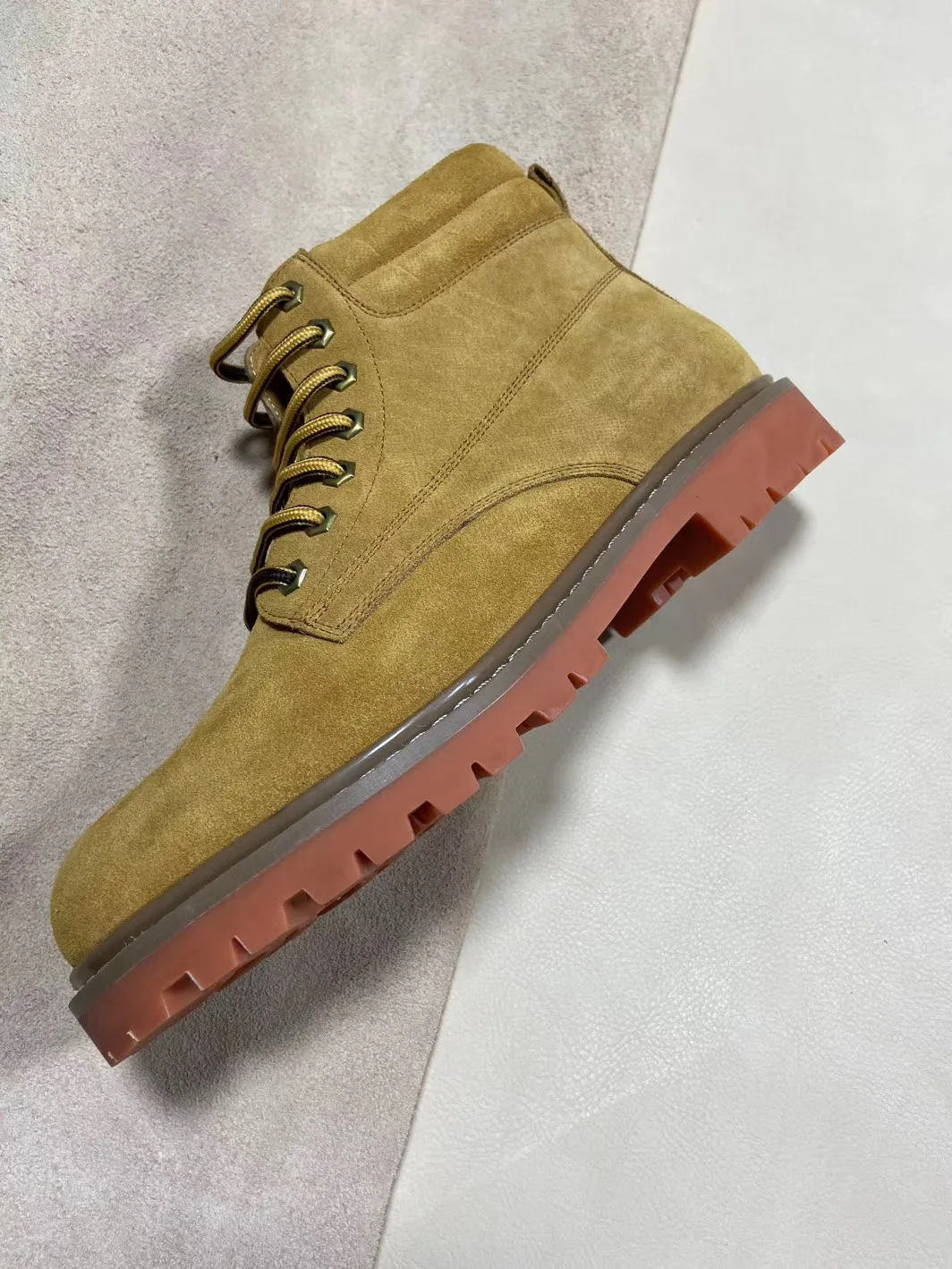 QYFCIOUFU Men Boots Solid Casual Genuine Cow Leather Autumn Winter Ankle Boots High Quality Suede Leather Lace Up Booties Shoes