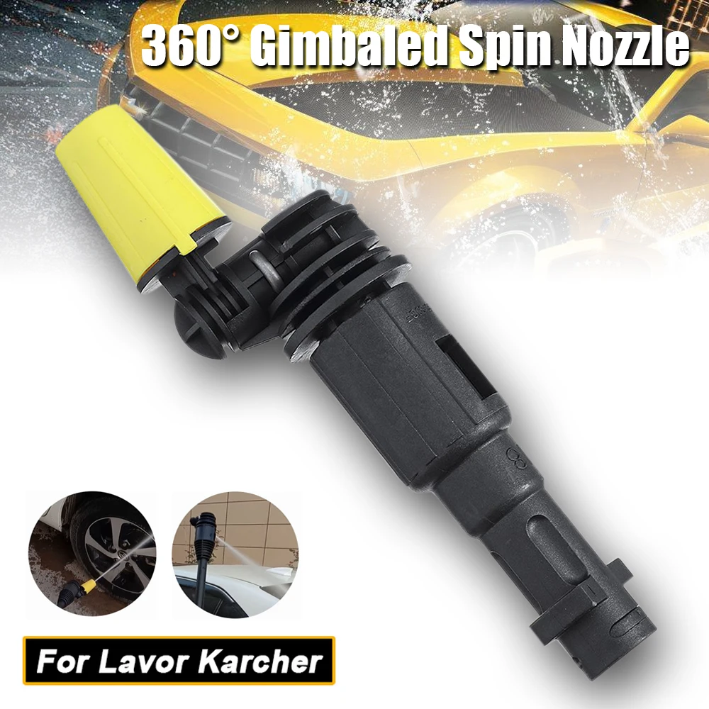 JUNGLEFLASH 360 ° Gimbaled Spin Washer Düsen Hochdruck Reiniger Tipps Fit Für Lavor Für Karcher Düse K2-K7