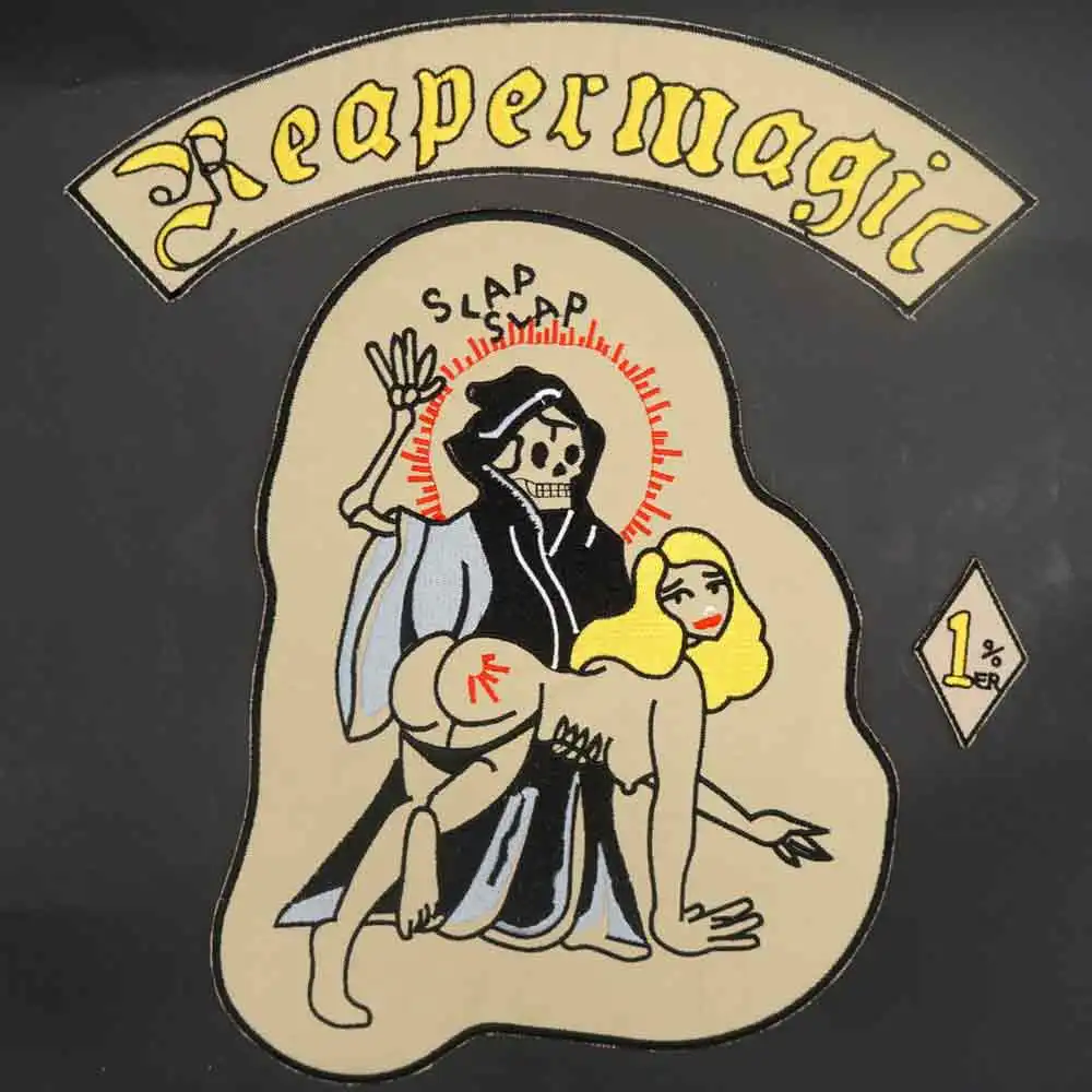 Reapermagic большая вышивка наклейка на одежду шляпу сумки |