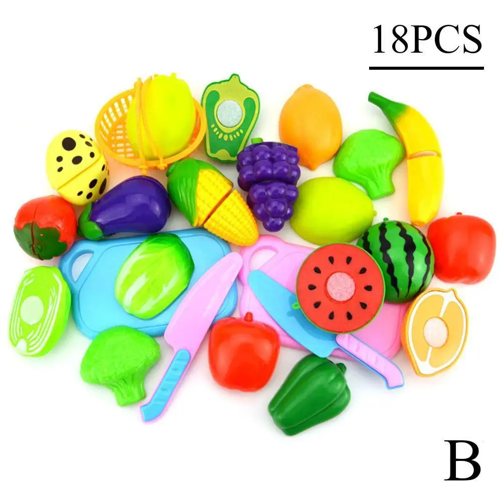 

Kids Pretend Play Toys Kitchen Fruit Vegetable Food Pretend Toy Simulation Kitchen Set Early Toy Cutting Play Educational G Z7B9