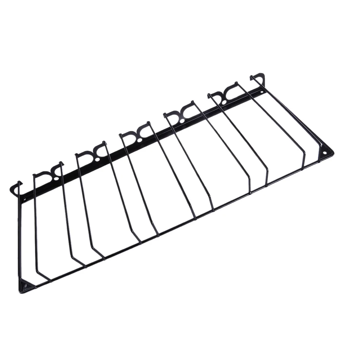 

3/4/5/6/7 Rows Iron Stemware Hanger Wine Glass Holder Decorative Stemware Rack - Black/Golden