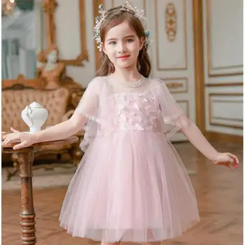 

Girls Pink Princess Dress Kids Wedding Tutu Ball Gown Children Prom Birthday Party Dress Pageant Children Clothing Kid Costumes