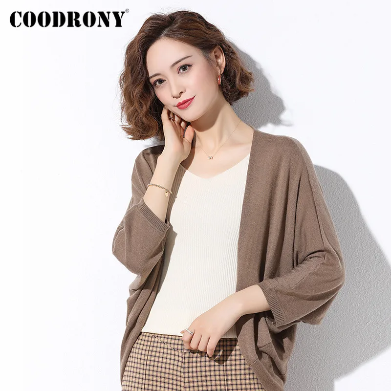 COODRONY Brand 2020 Autumn Winter Streetwear Fashion Cardigan Women Korean Style Knitted Casual Pure Color Sweaters Female W1042