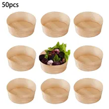 50 шт одноразовые деревянные десерт Мороженое йогурт чаша вечерние коробка для суши