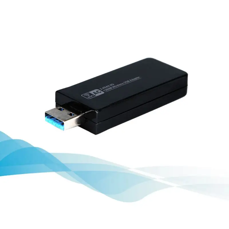 2,4G/5,8G двухдиапазонный wifi USB 3,0 1200Mbps LAN беспроводной адаптер приемник сетевая карта встроенная антенна для систем Windows Linux