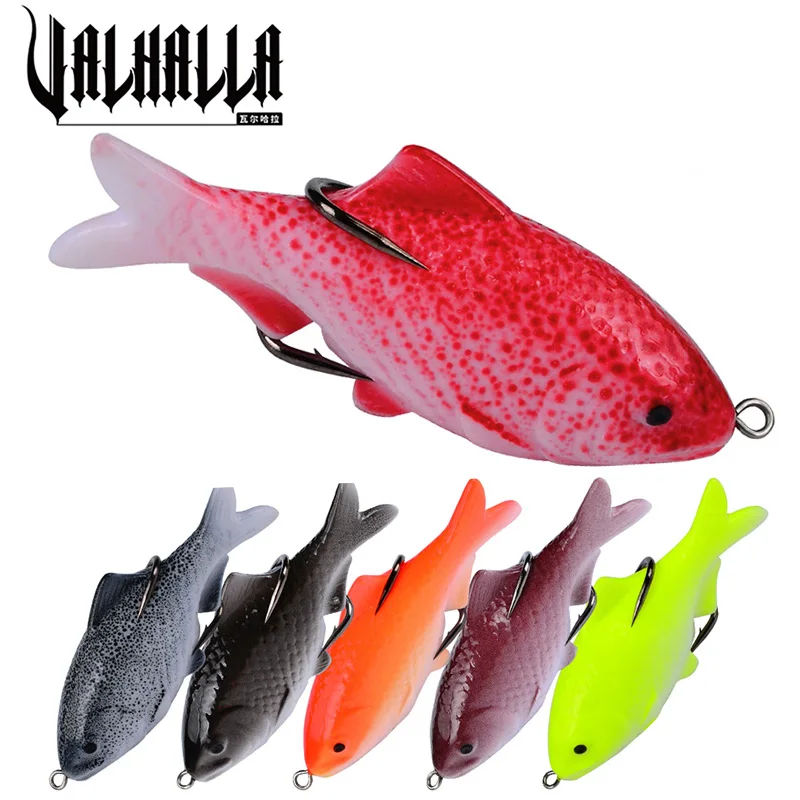 Силиконовый джиг VALHALLA 3D Eyes 6 шт. 18 г-0 63 унций двойной крючок Whopper Мягкая приманка 9 5