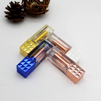 

10/20/50pcs 12.1mm DIY Empty Square Blue Rose Gold White Lipstick Pipe Shell Container Lip Balm Tube Cosmetic Refillable Package