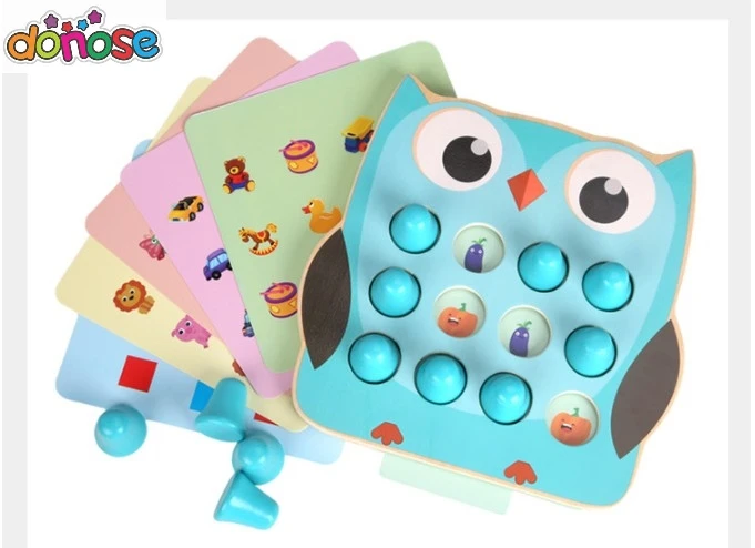 Детские развивающие игрушки сова 3-4-6 лет, детские настольные игры с памятью, Обучающие детективные игрушки, семейные вечерние деревянные игрушки