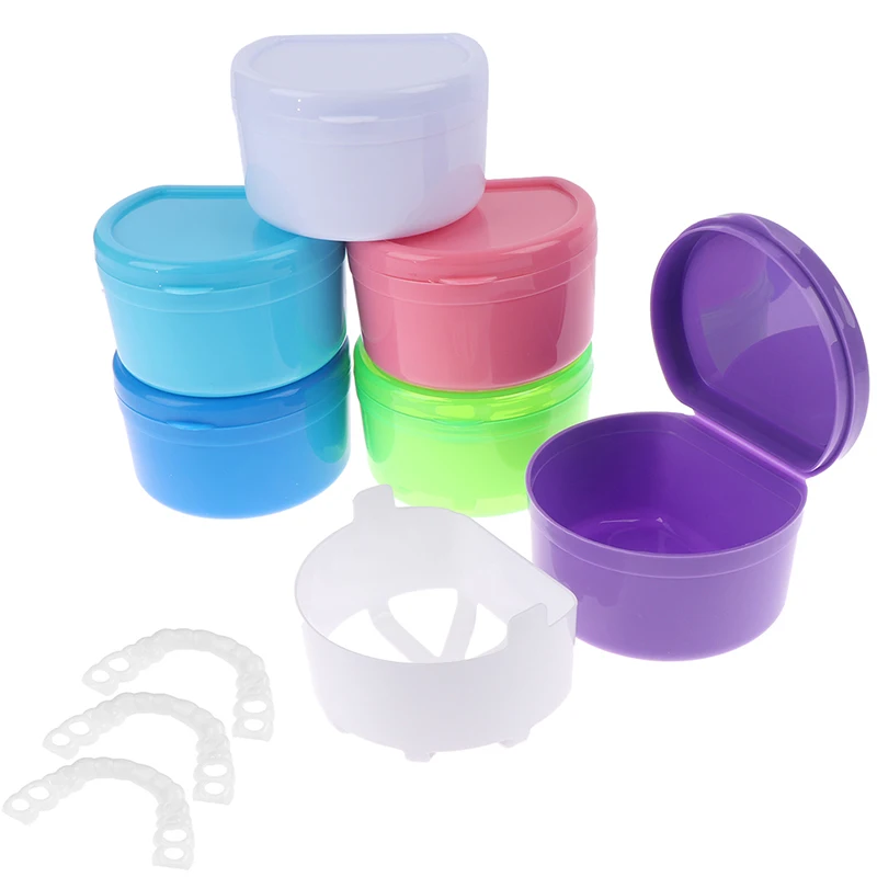 1PCS Denture Box Full Denture Soaking Case Prosthesis Container Denture Bath Box  High Quality