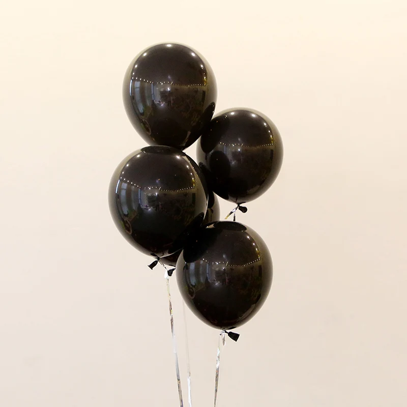 20 шт. 12 дюймов чернильно-синий латекс воздушные шары пластиковая полоска для воздушных шаров 5 м Свадебные украшения на день рождения воздушный шар аксессуары уплотнение - Цвет: black