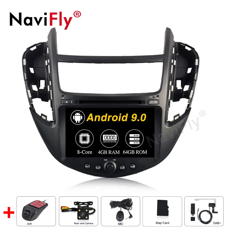 NaviFly 8 дюймов Android 9,0 автомобильный dvd-плеер для Chevrolet трекер/модель Holden Trax 2013- Автомобильный мультимедийный gps navi wifi SD карта - Цвет: 4G RAM 64G ROM