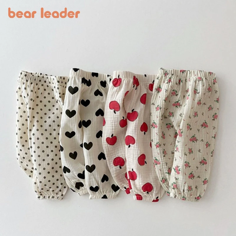 Bear Leader/Летние повседневные штаны для мальчиков и девочек Коллекция 2021 года