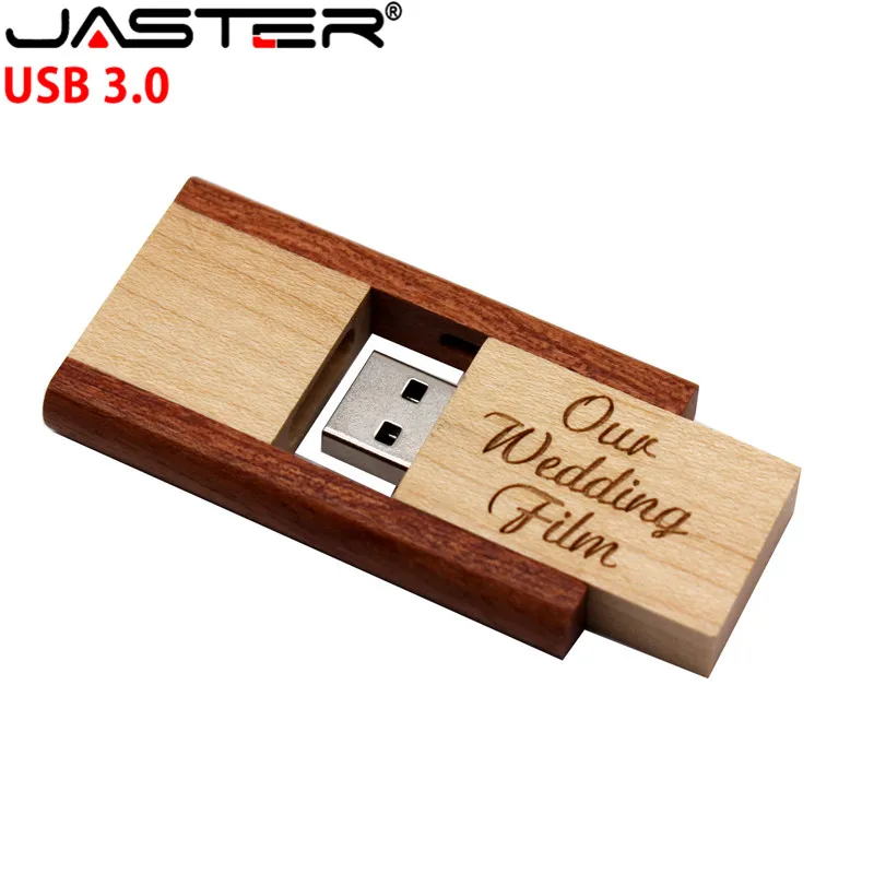 JASTER 3 стиль кленовый карбонизированный орех Дерево 360 градусов usb флеш накопитель