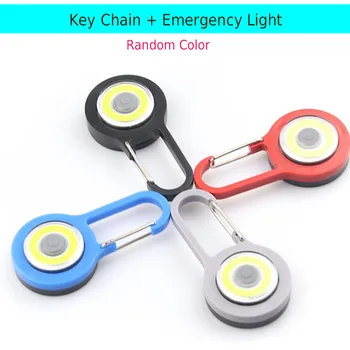 

4Pcs Mini Portable Keychain Flashlight Outdoor Camping COB 3 Modes Ultra Bright Emergency Keyring Light Pocket Backpack Lamp