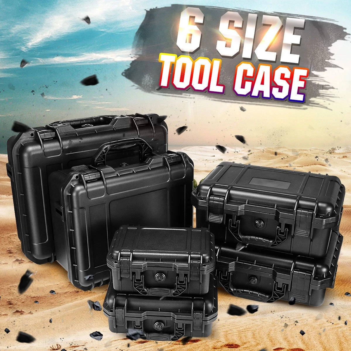 best rolling tool box 6Sizes Waterproof Shockproof Tool Case Sealed Tool Box Dustproof Safety Box ToolCase Bag For Cameras Precise Instrument Hardware technician tool bag