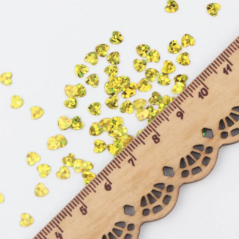 Mini Nail Sequins 4mm Love Heart Shape Sequin Paillette PVC Loose Glitter Paillettes Craft Wedding Decoration Confetti 20g
