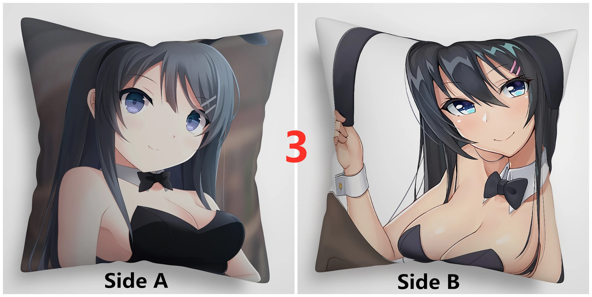 3 Seishun Buta Yarou Mai Rio Shouko аниме двусторонний чехол для подушки - Цвет: 3