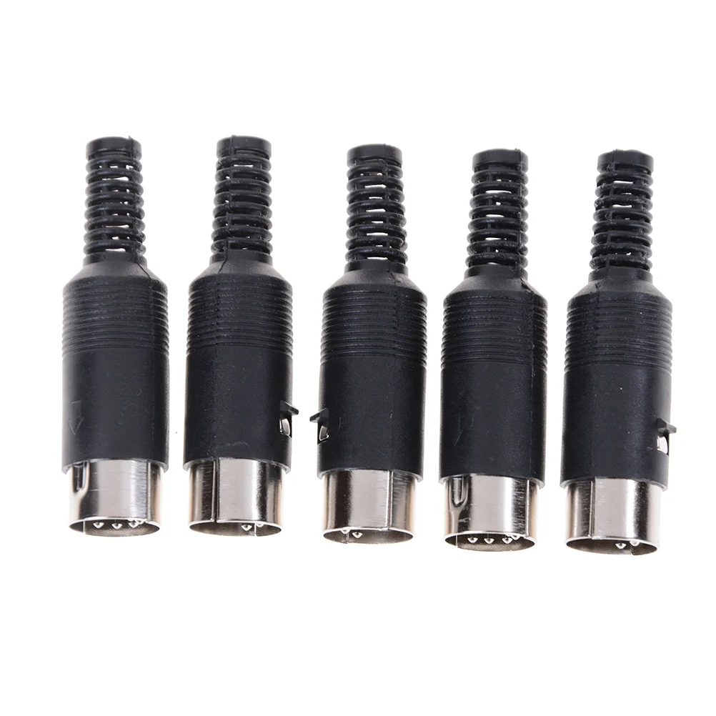 

10pcs/lot 5 Pin DIN Male Connector 5 Pin DIN Plug Jack With Plastic Handle Keyboard Cable Connector Adapter