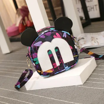 

Disney cartoon cute Mickey women bag mini personality chain shoulder Messenger PU new fashion women lady purses and handbags