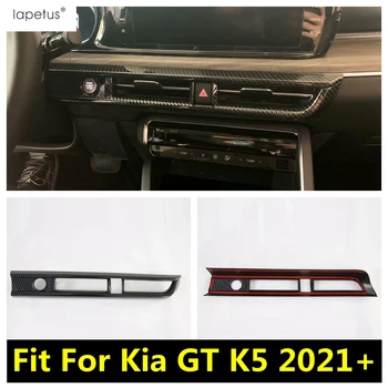

Central Control Air Conditioning AC Vent Outlet Cover Trim Fit For Kia GT K5 2021 ABS Carbon Fiber Look Interior Refit Kit