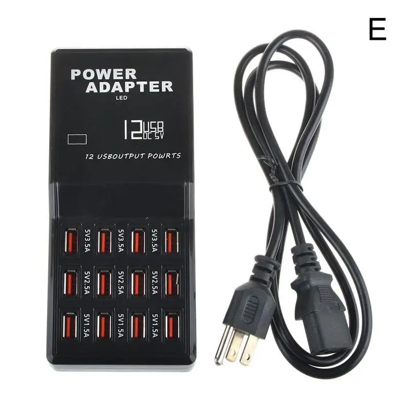 USB быстрая зарядка концентратор 10/12 портов 12А Смарт зарядная станция телефон Мобильный USB Зарядка samsung зарядное устройство планшет цифровой для iPhon T9J2