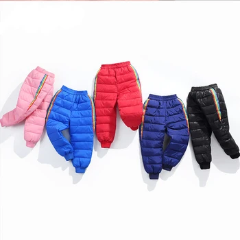 

Children's down cotton pants Autumn and winter 2020 new Baby Sweatpants outerdoor thick warm boys and girls cotton pants 3-8Y