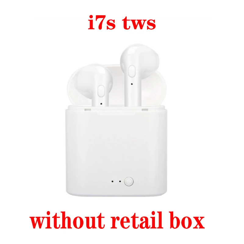 Белый I7s Tws Bluetooth наушники мини беспроводные наушники спортивные свободные наушники Беспроводная гарнитура с зарядным устройством для Airpods чехол - Цвет: Белый