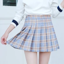 XS-XL Women Skirt Preppy Style High Waist Chic Stitching Skirts Summer Student Pleated Skirt Women Cute Sweet Girls Dance Skirt
