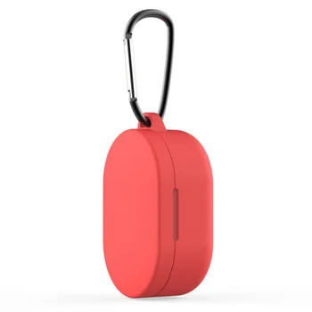 

Headphone Cover for MI xiaomi AirDots and Redmi AirDots s Silicone Drop-resistant Earphone cover Candy Color Belt Hanging Buckle