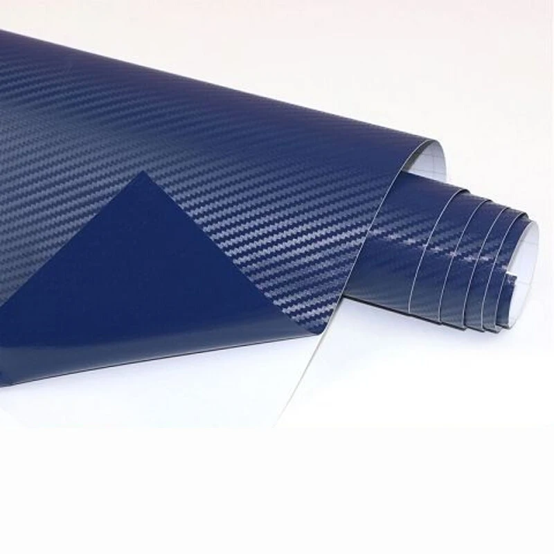 blue 50x152 см 3d-винил с рисунком под углеродное волокно клеящеяся пленка для автомобиля интерьерная декоративная обертка Наклейка Автомобильные стиксеры авто мотоцикл Стайлинг Аксессуары - Название цвета: blue