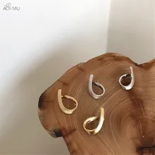 AOMU минималистский S925 Стерлинговое Серебро булавка полые крест твист металлические серьги для женщин Подарки вечерние ювелирные изделия Букле D'oreille