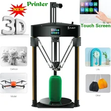 Flsun delta impressora 3d de alta velocidade q5 impressora 3d com função de impressão de currículo tamanho de impressão de tela de toque de nivelamento automático 200x200mm