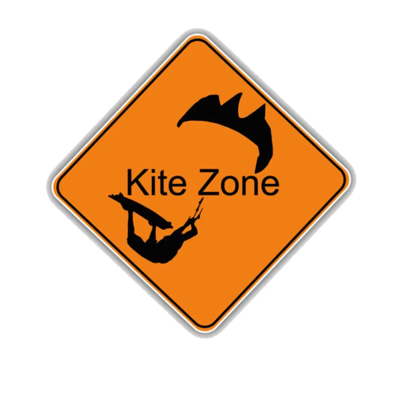 

Interesting Waterproof Kite Zone Sign Car Sticker Motorcycle Decals Windshield Vinyl Cover Scratches Waterproof PVC