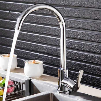 

Kitchen Faucet Hot and Cold Dish Sink Household Dishwashing Sink 304 Stainless Steel Rotating Dish Faucet