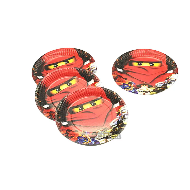 Мультфильм ninjago ninja Дизайн День Рождения украшения 7 дюймов торт посуда круглый картон тарелки для детского душа принадлежности для дома события