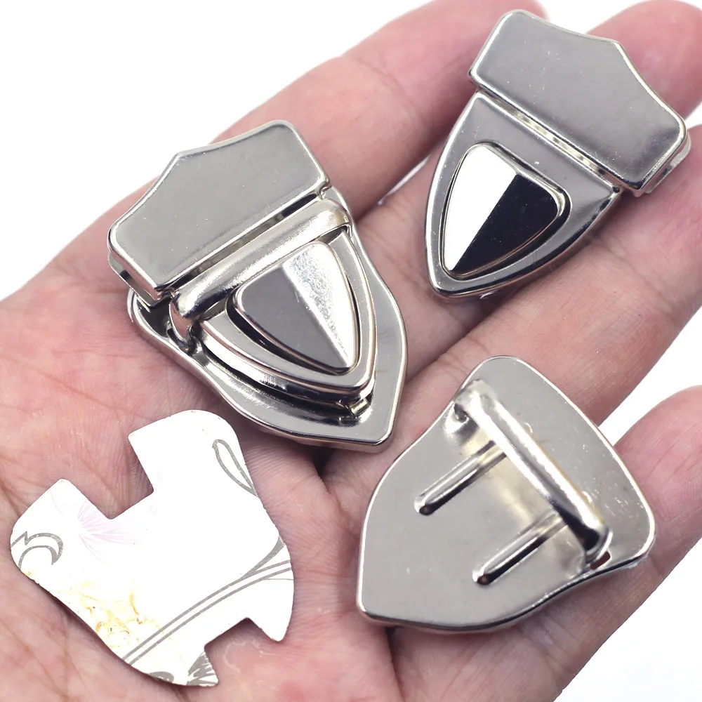 Press Push Closure Purse Tongue Briefcase Spring Lock Snap Durable Bag Clasp Handbag Leather Luggage Hardware 40x30mm