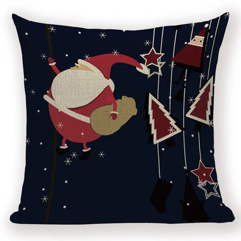 L1809-1 Merry Christmas пледы чехол для подушки мультфильм Санта Клаус Олень диван кровать Чехол скандинавский принт подушки для домашнего декора чехлы чехол s - Цвет: L1809-1